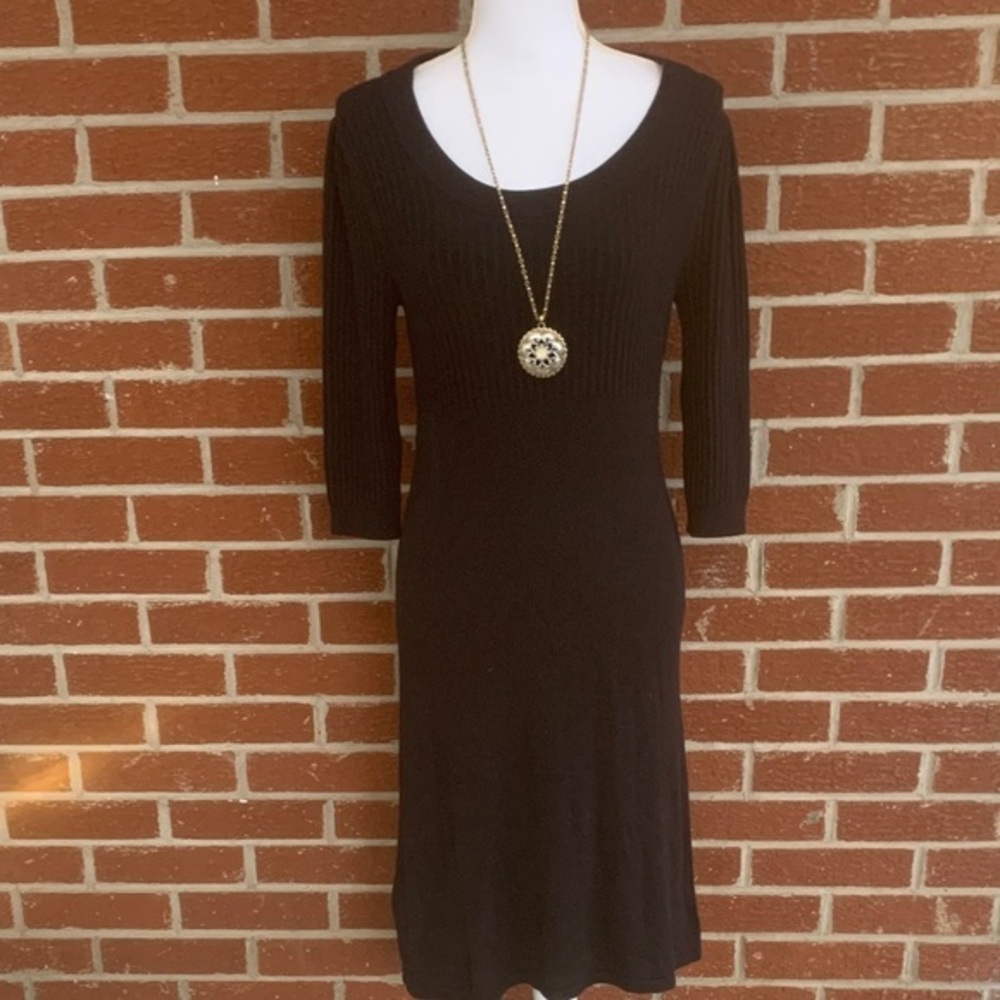 Athleta Navy Blue Ribbed Midi Dress